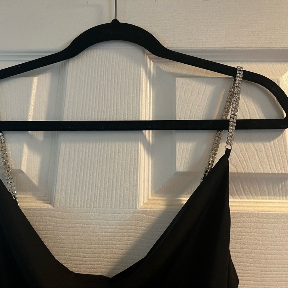 Windsor Black Dress with Rhinestone Accents